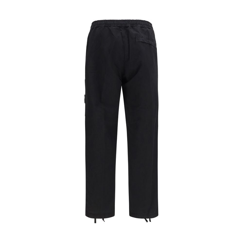 Schwarze Cargo-Hose aus Baumwolle Stone Island