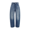 Blaue Relaxed-Fit-Jeans aus Baumwolle