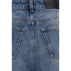Blaue Relaxed-Fit-Jeans aus Baumwolle