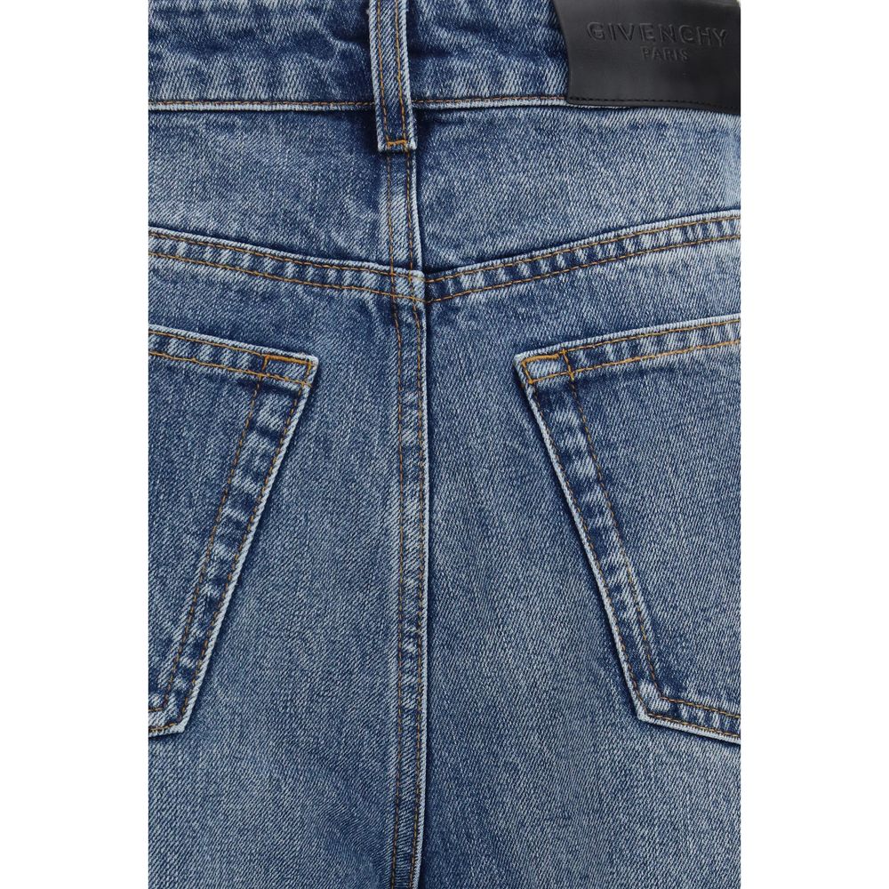 Blaue Relaxed-Fit-Jeans aus Baumwolle
