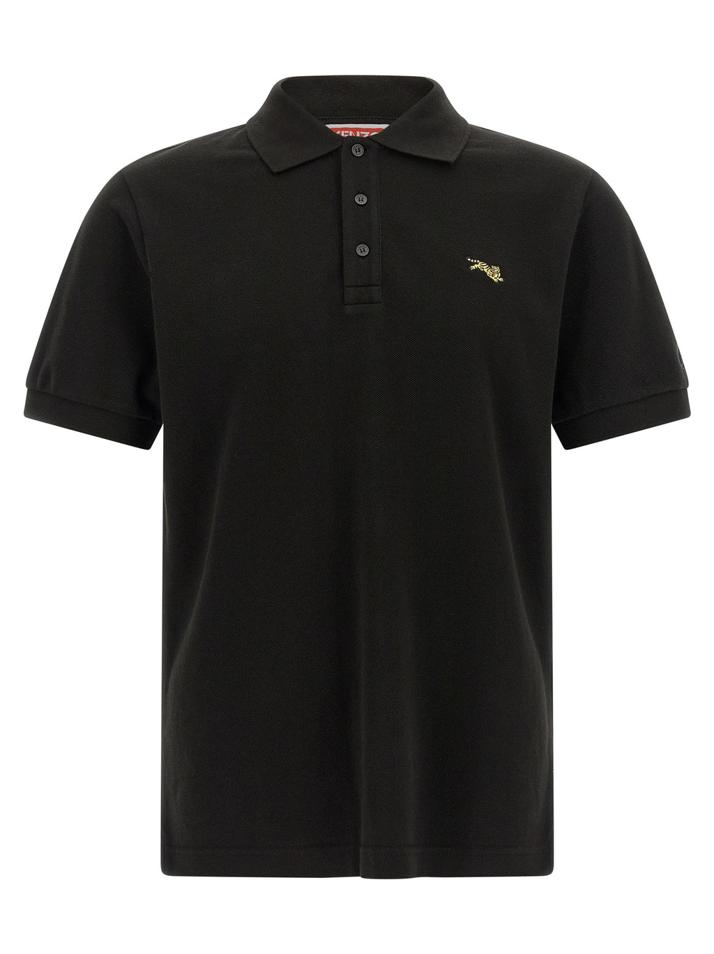 Schwarzes Poloshirt aus Baumwolle