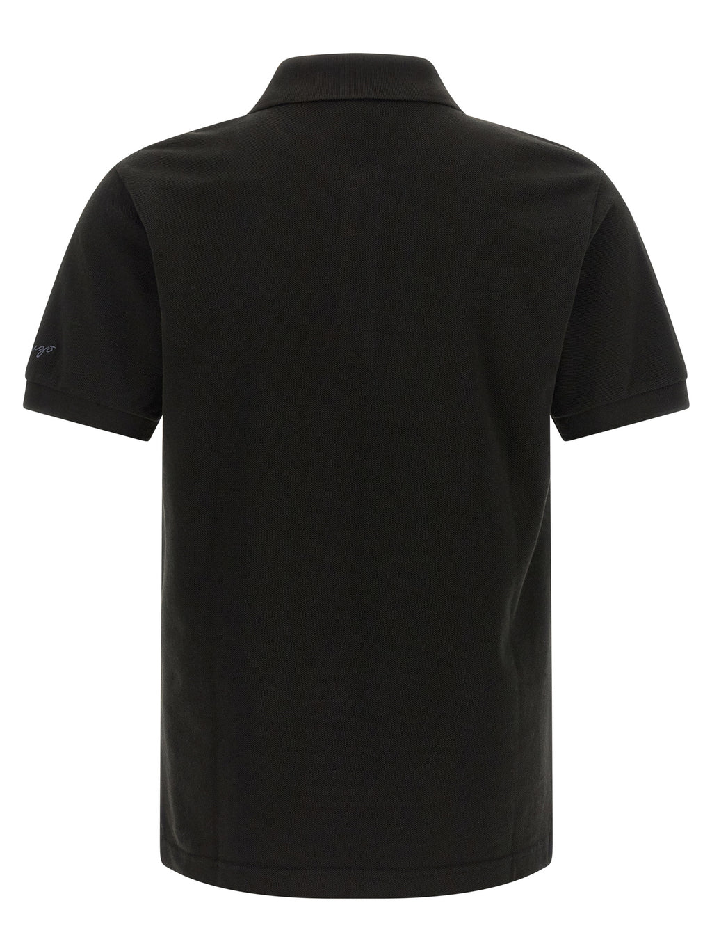 Schwarzes Poloshirt aus Baumwolle