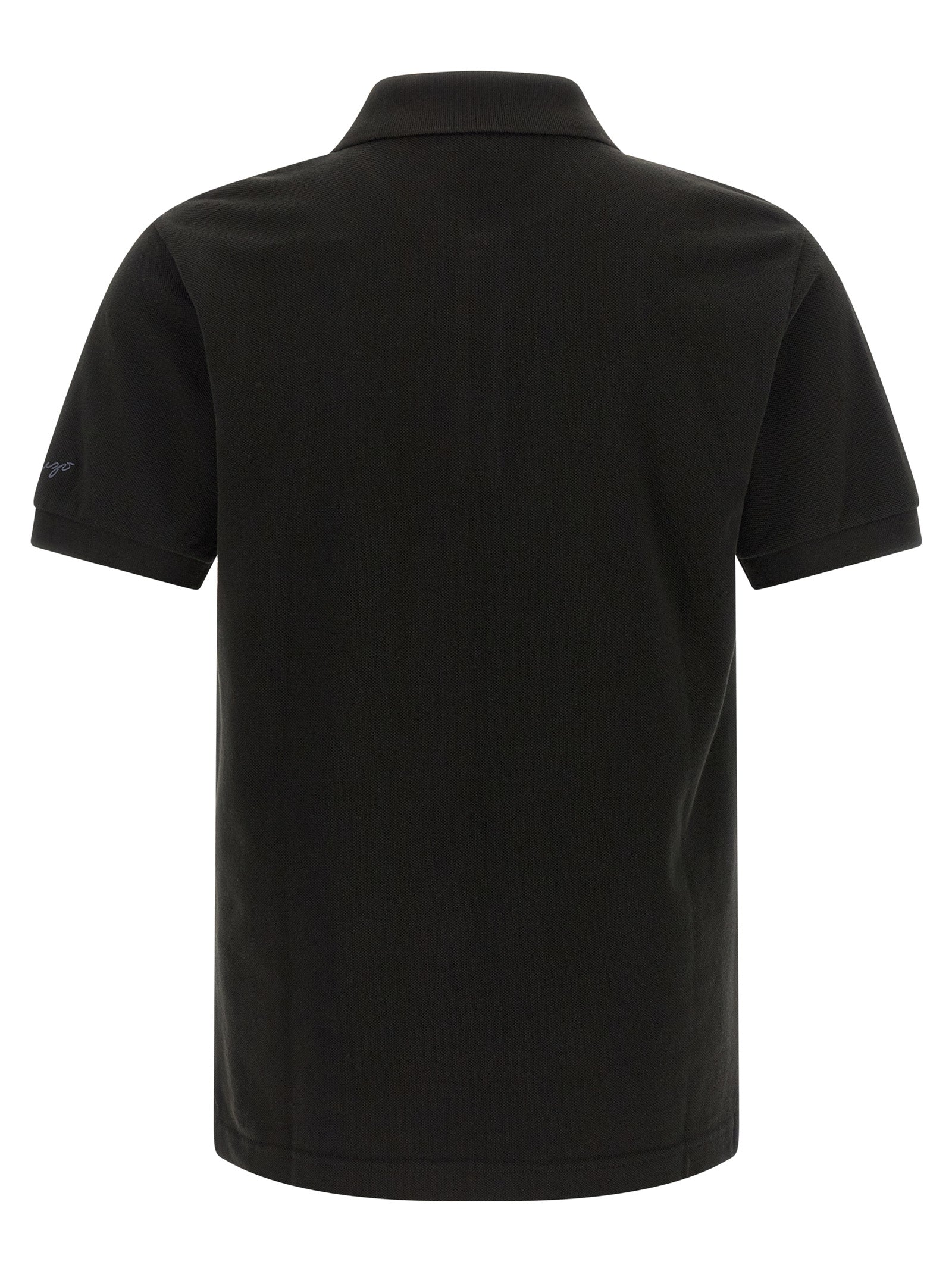 Schwarzes Poloshirt aus Baumwolle