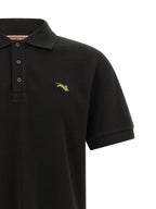 Schwarzes Poloshirt aus Baumwolle
