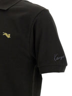 Schwarzes Poloshirt aus Baumwolle