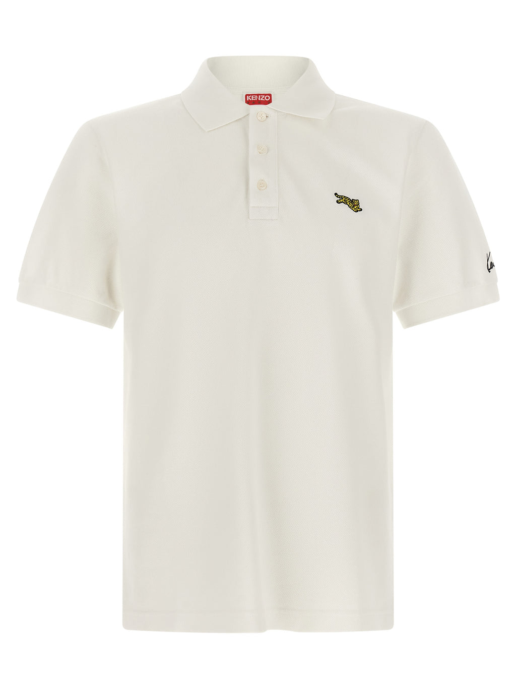 Weißes Poloshirt aus Baumwolle