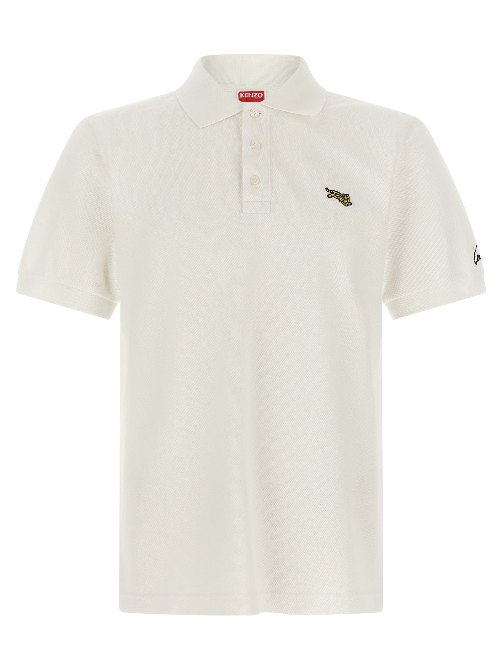 Weißes Poloshirt aus Baumwolle