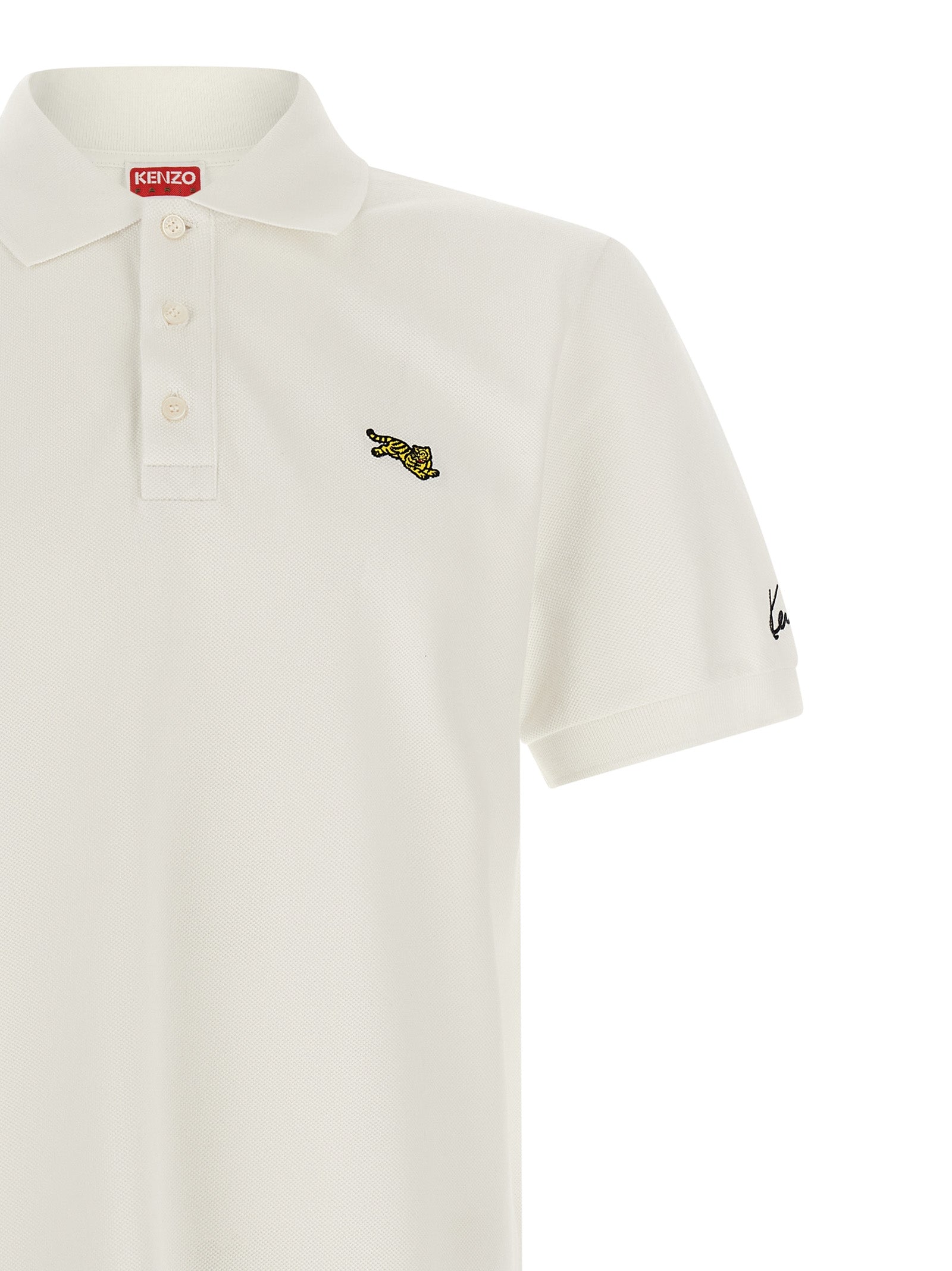 Weißes Poloshirt aus Baumwolle