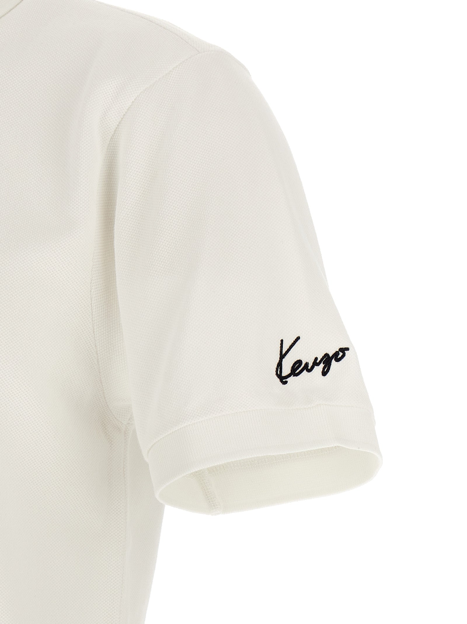 Weißes Poloshirt aus Baumwolle