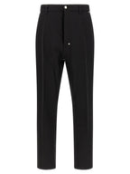 Schwarze Baumwoll-Freizeithose