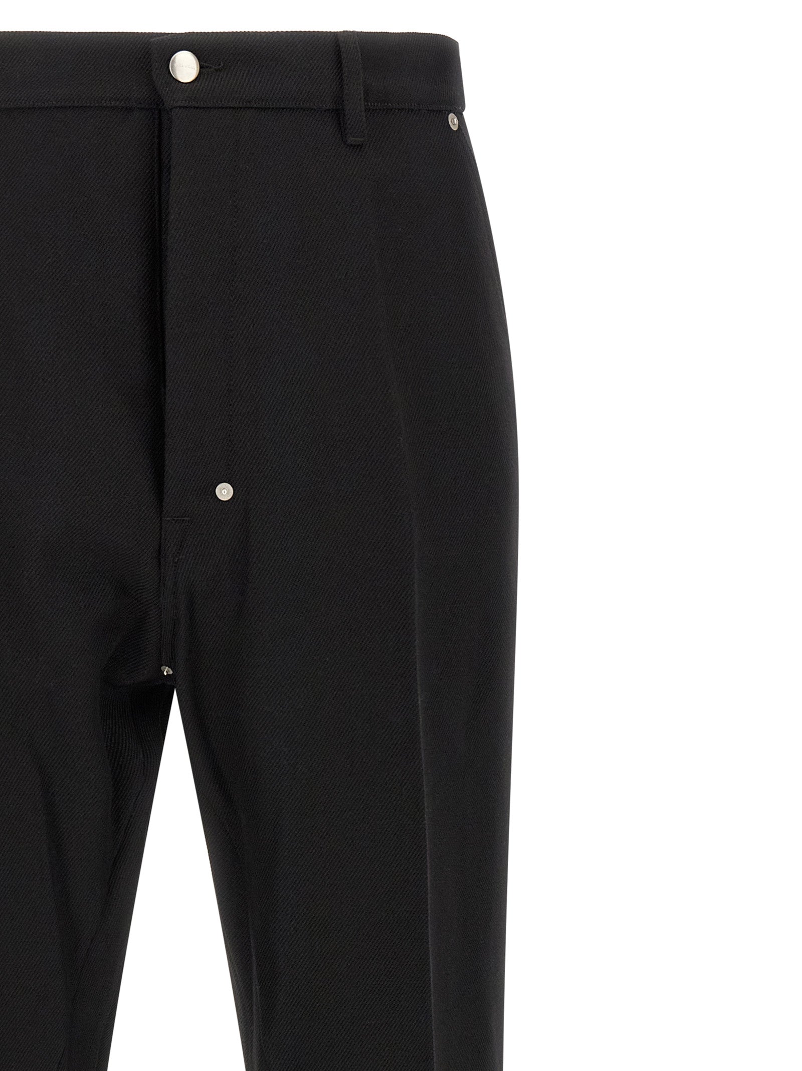 Schwarze Baumwoll-Freizeithose