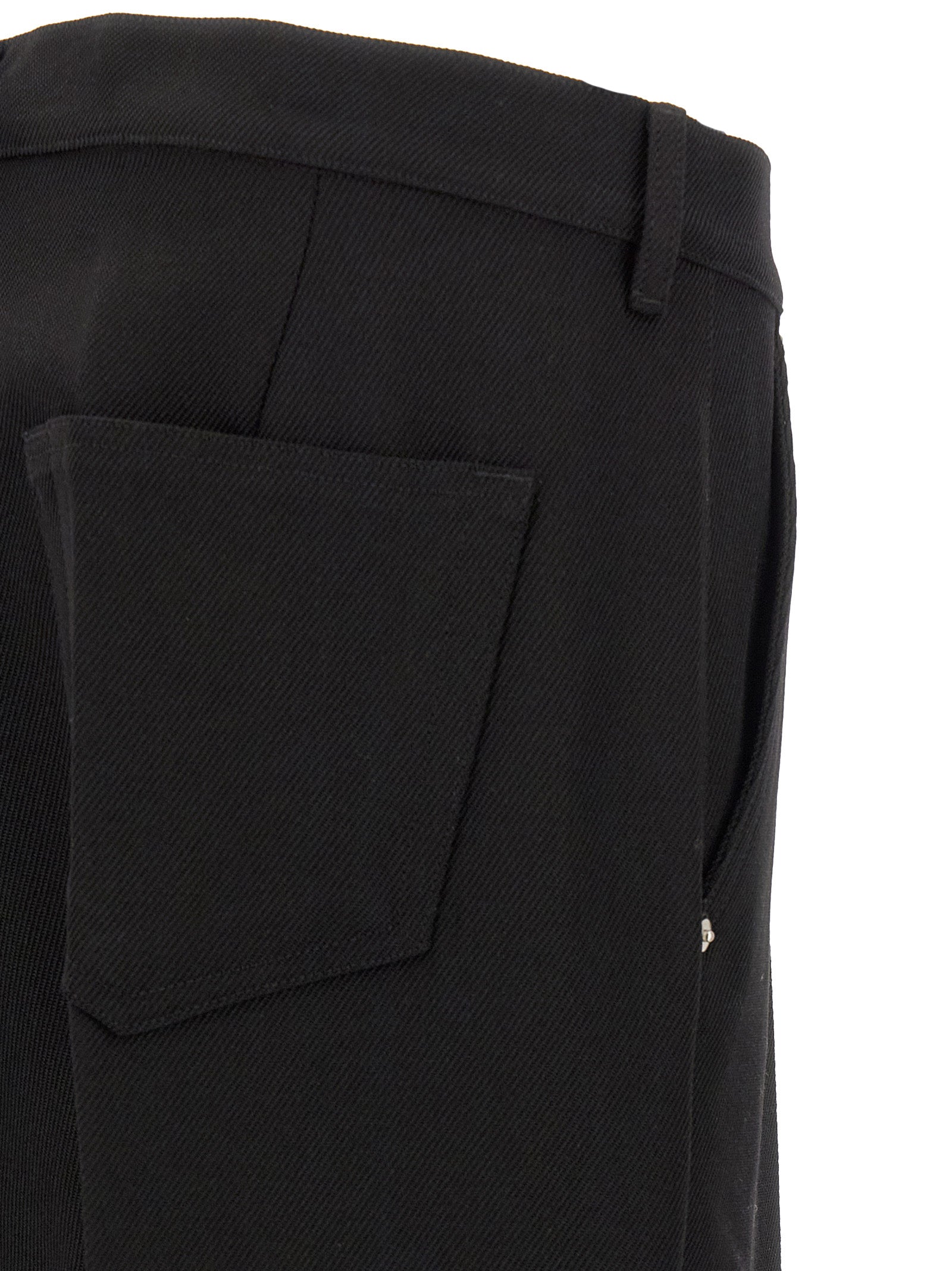 Schwarze Baumwoll-Freizeithose