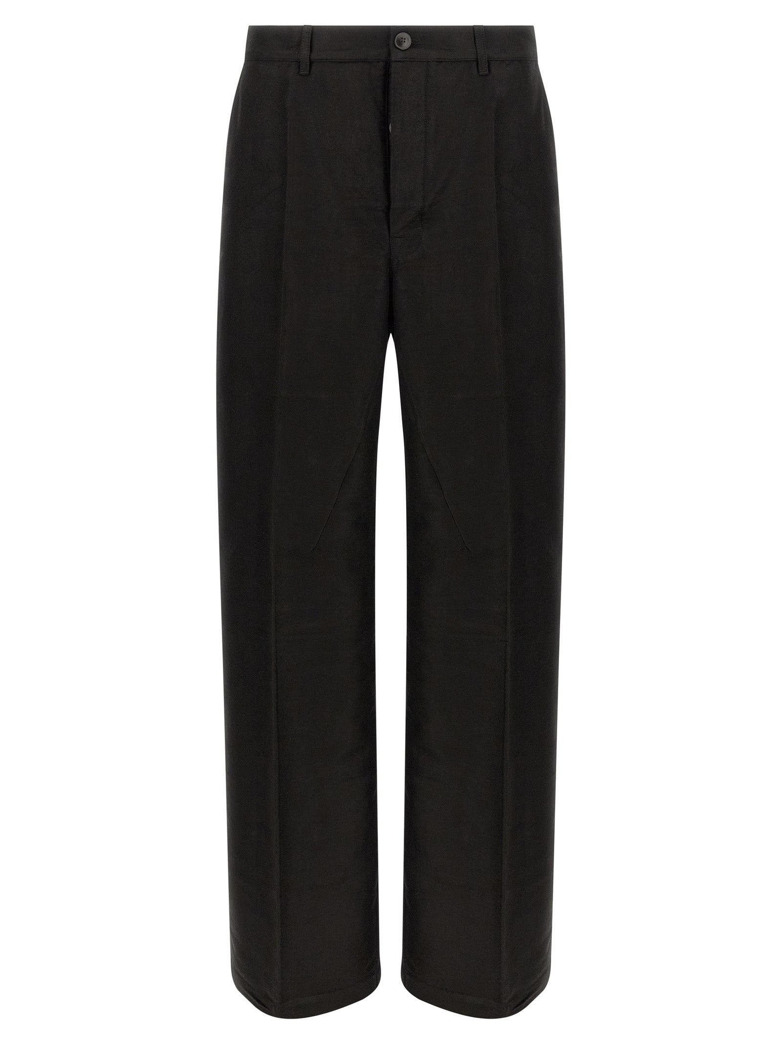 Schwarze Ramie Freizeithose