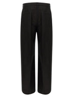 Schwarze Ramie Freizeithose