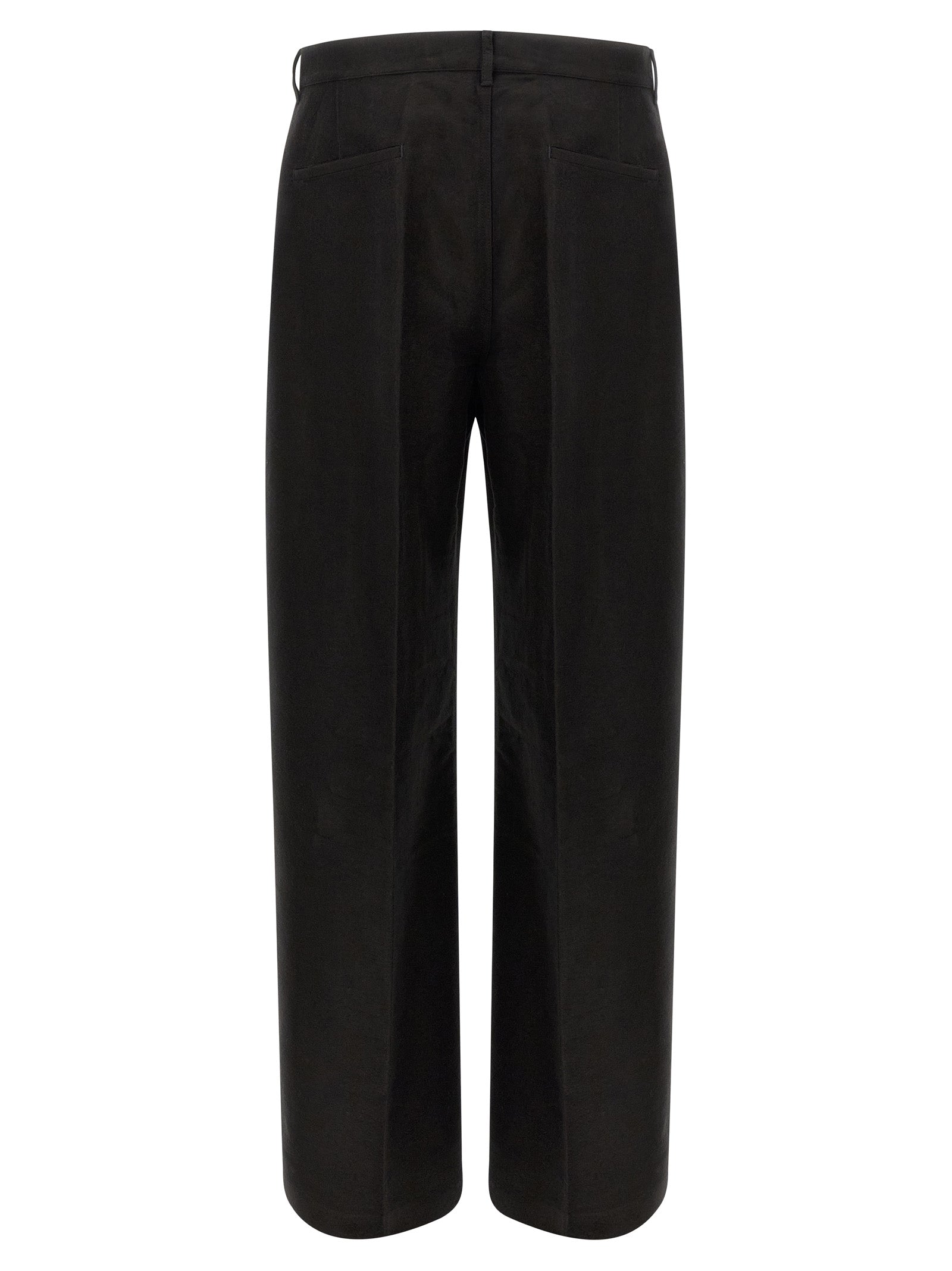 Schwarze Ramie Freizeithose