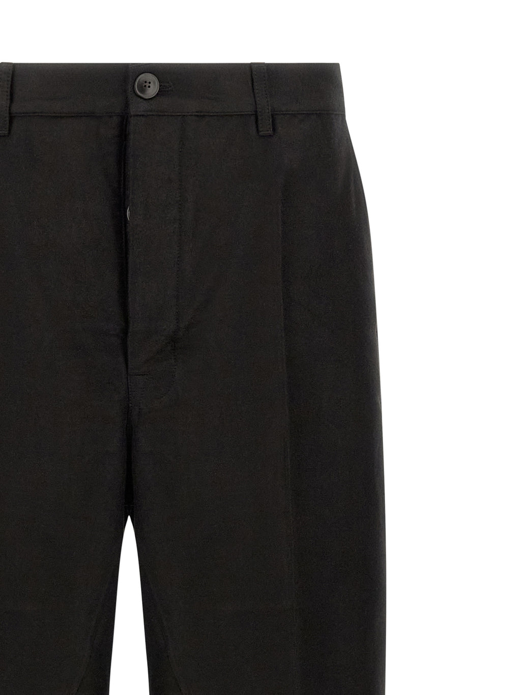 Schwarze Ramie Freizeithose