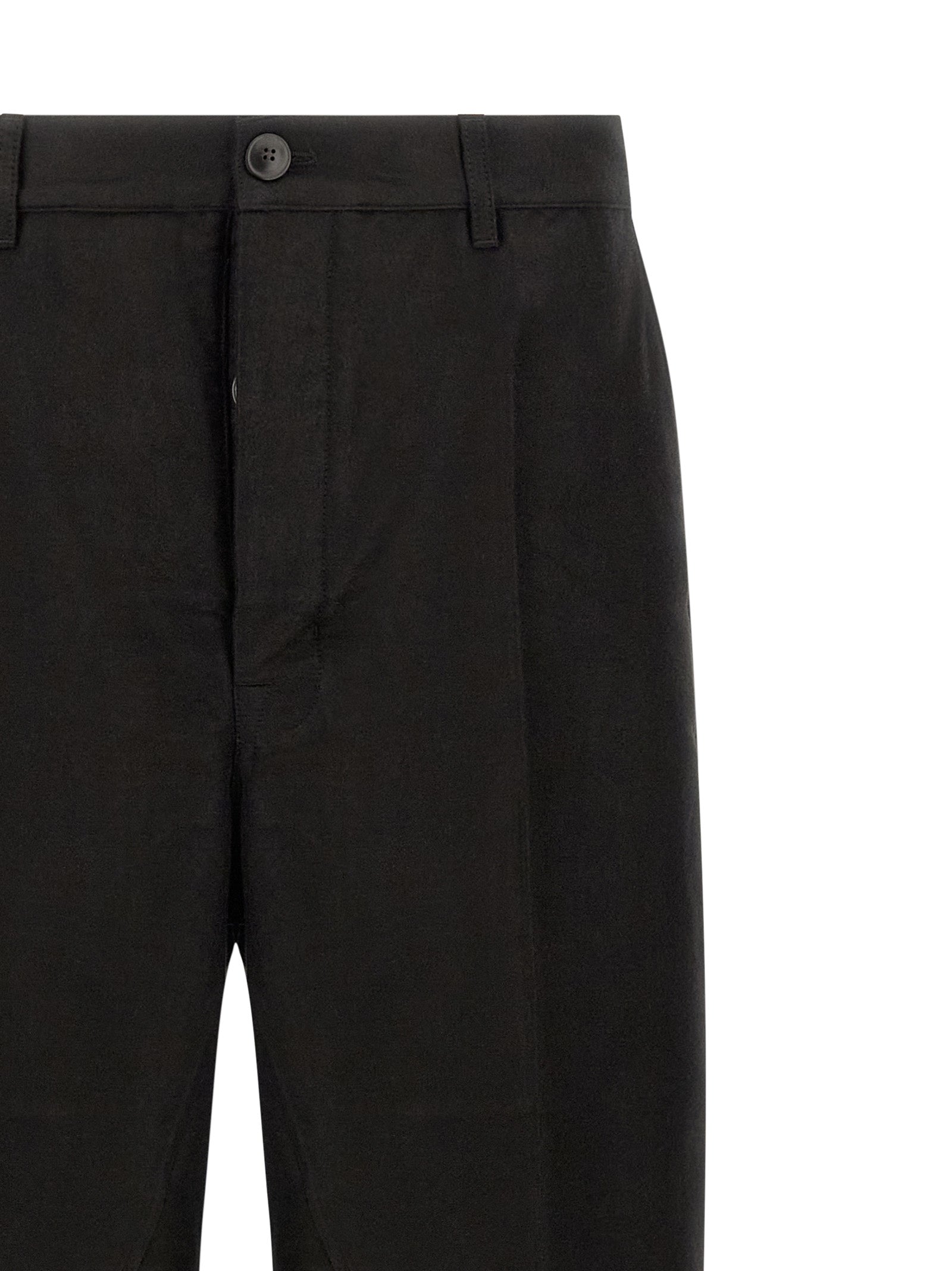 Schwarze Ramie Freizeithose