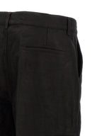 Schwarze Ramie Freizeithose