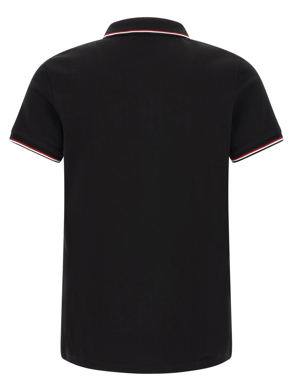 Schwarzes Baumwoll-Poloshirt