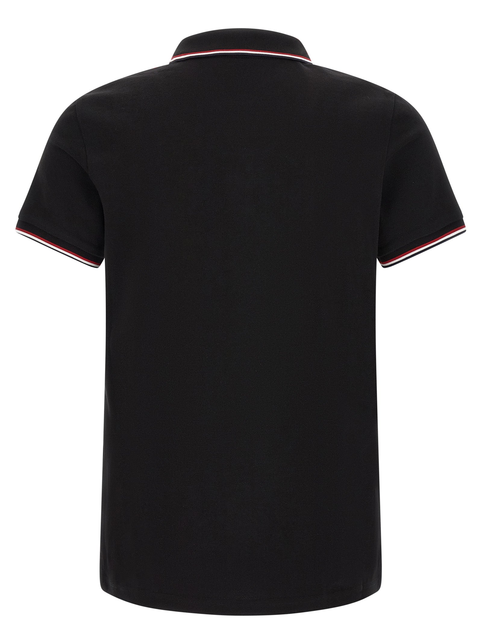 Schwarzes Baumwoll-Poloshirt