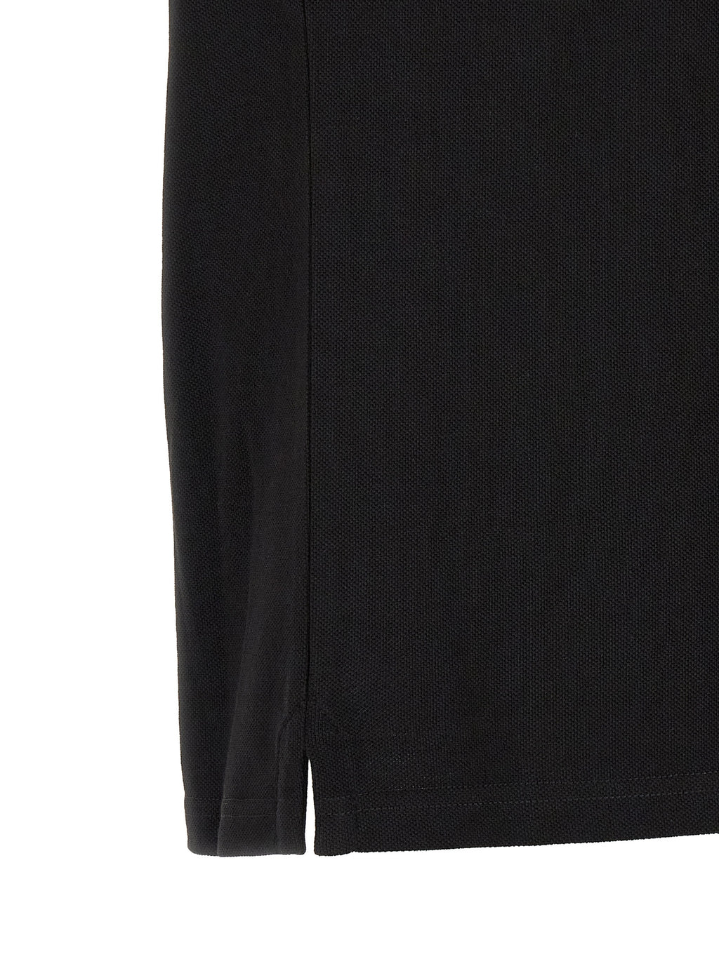 Schwarzes Baumwoll-Poloshirt