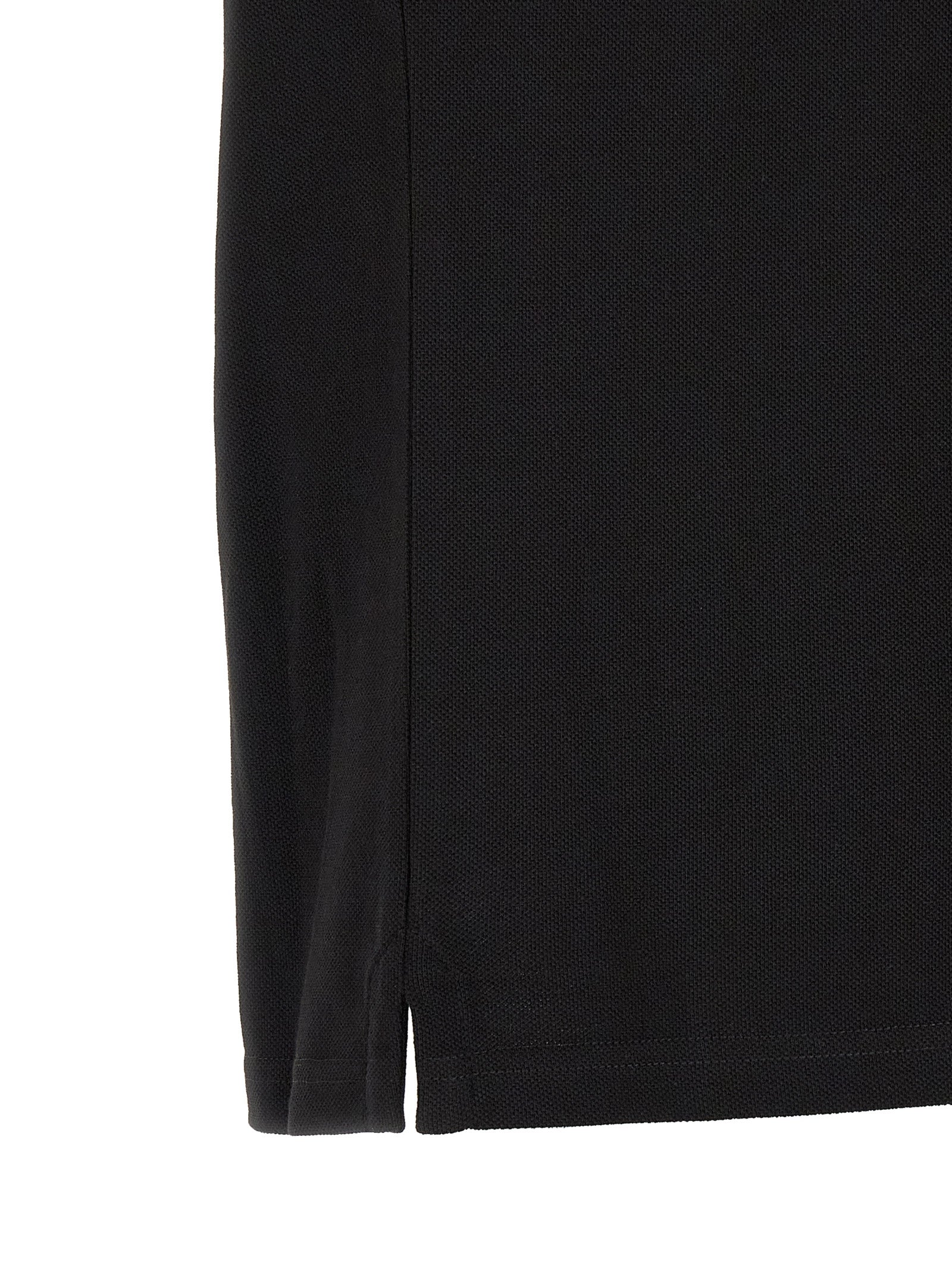 Schwarzes Baumwoll-Poloshirt