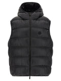 Schwarze ärmellose Jacke aus Polyamid