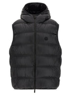 Schwarze ärmellose Jacke aus Polyamid