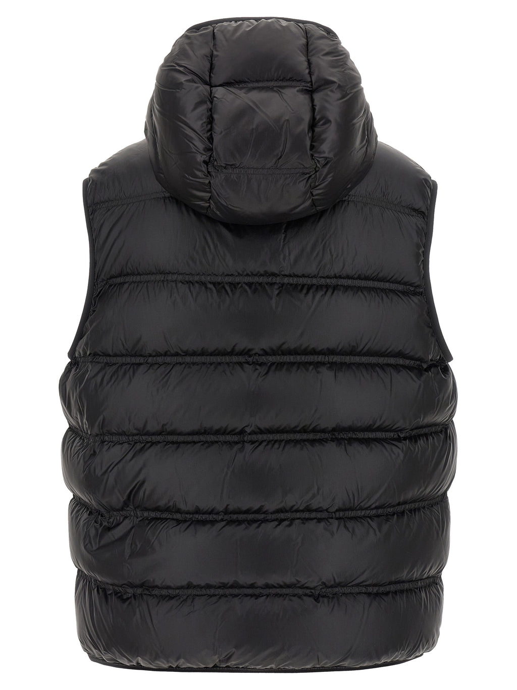 Schwarze ärmellose Jacke aus Polyamid