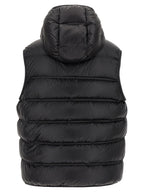Schwarze ärmellose Jacke aus Polyamid