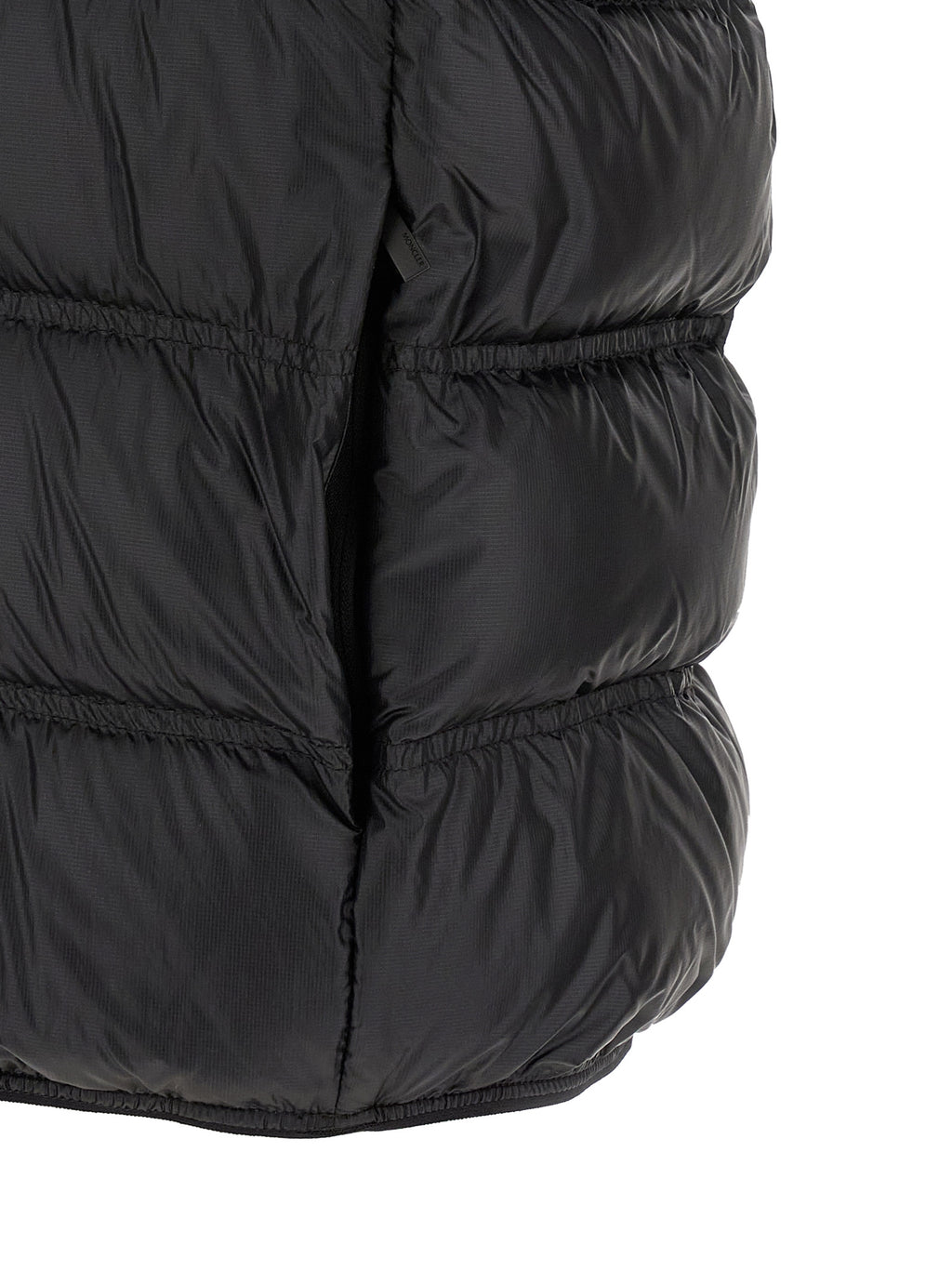 Schwarze ärmellose Jacke aus Polyamid