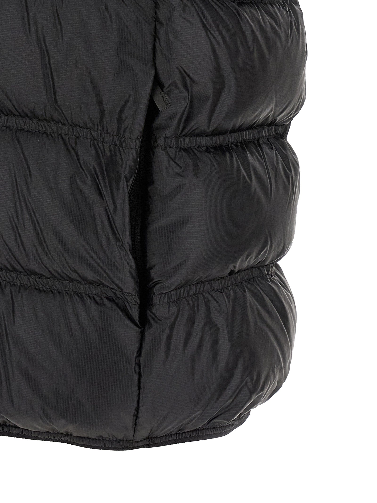 Schwarze ärmellose Jacke aus Polyamid