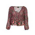 Rosa Polyester Damenbluse