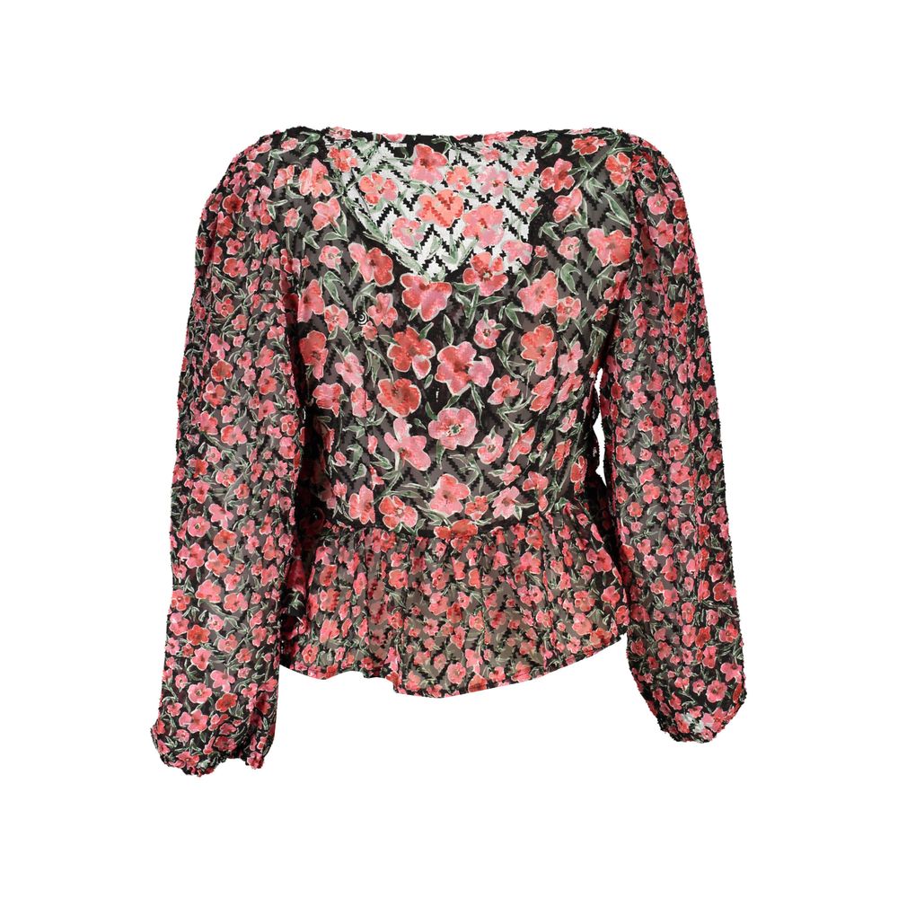 Rosa Polyester Damenbluse