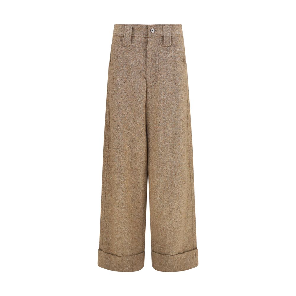 Beige Wollhose Oves Aries Casual Pants