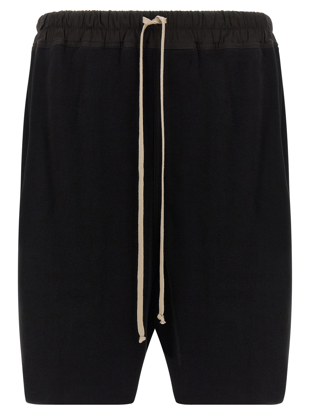 Schwarze Baumwoll-Bermudashorts