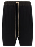 Schwarze Baumwoll-Bermudashorts