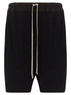 Schwarze Baumwoll-Bermudashorts