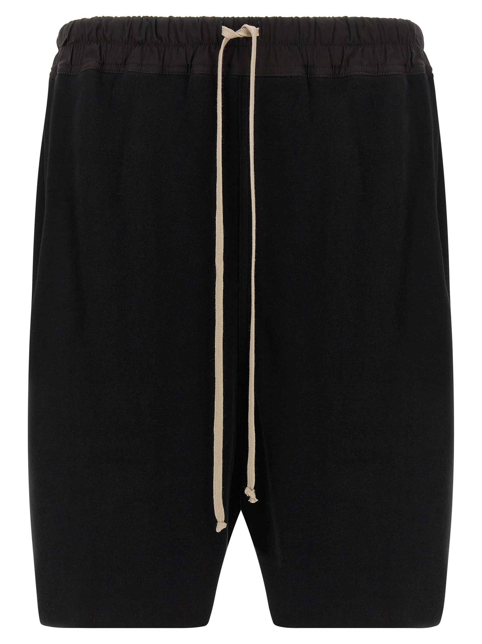 Schwarze Baumwoll-Bermudashorts