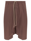 Braune Baumwoll-Bermudashorts
