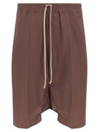 Braune Baumwoll-Bermudashorts