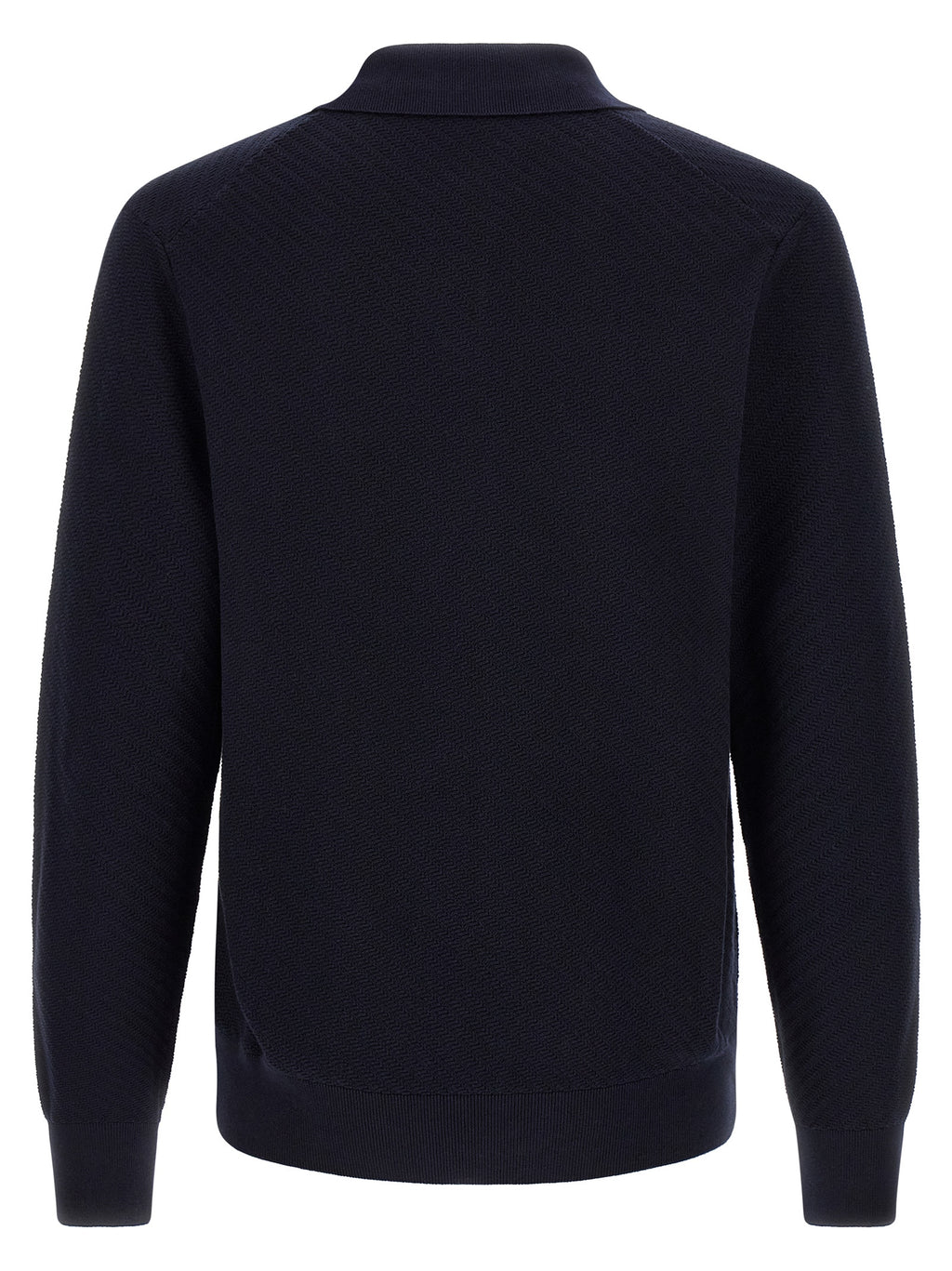 Blaues Baumwoll-Polohemd