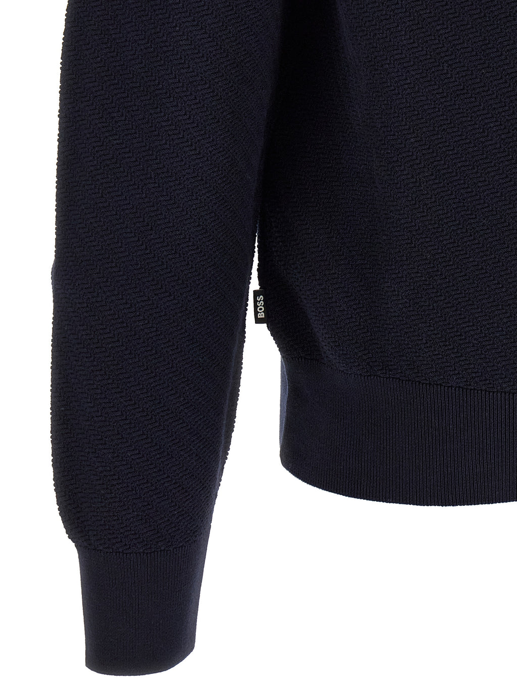 Blaues Baumwoll-Polohemd