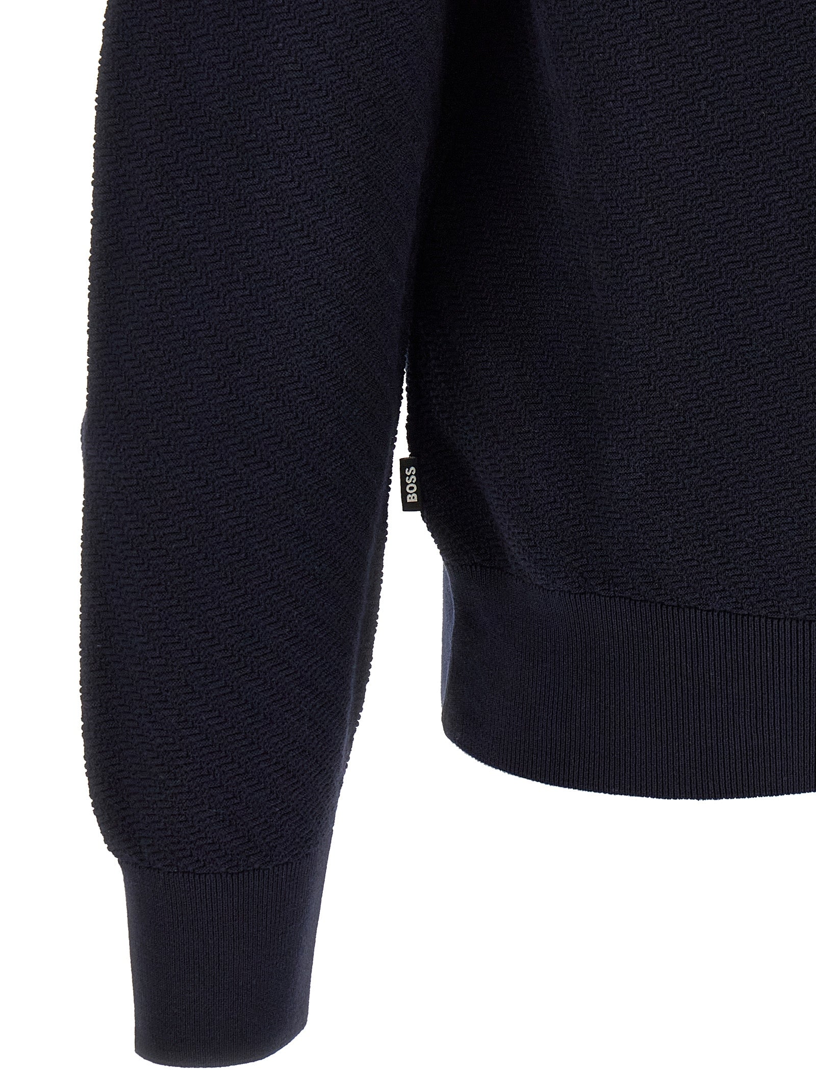Blaues Baumwoll-Polohemd