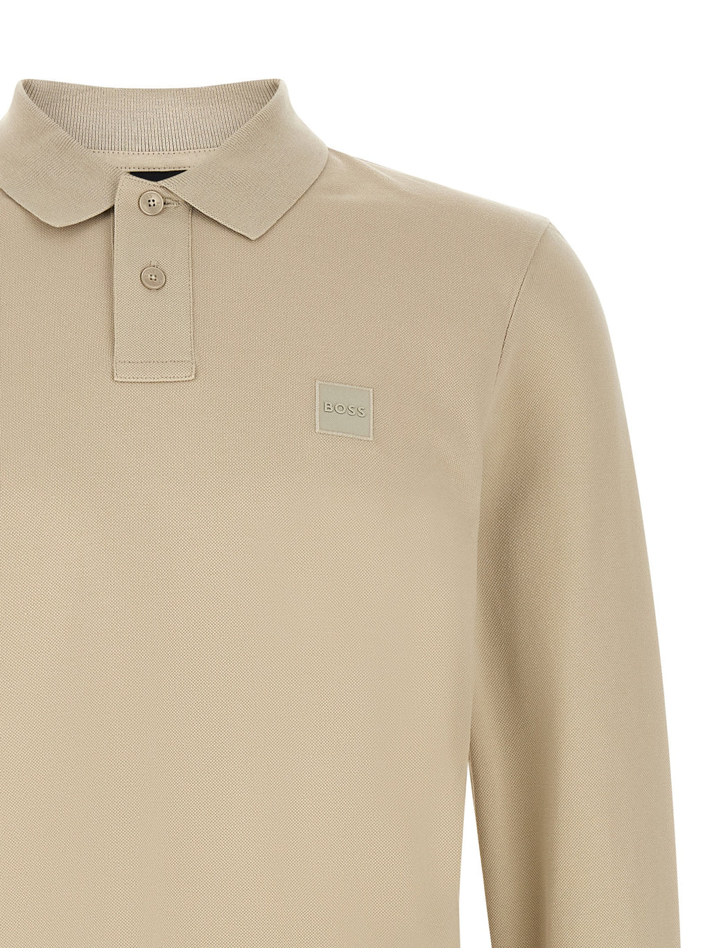 Beige Cotton Polo Shirt