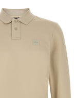 Beige Cotton Polo Shirt