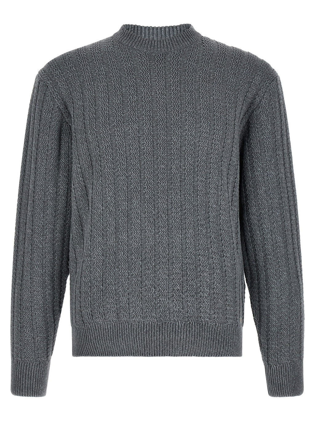 Grauer Baumwollcardigan