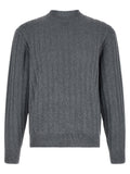 Grauer Baumwollcardigan