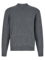 Grauer Baumwollcardigan