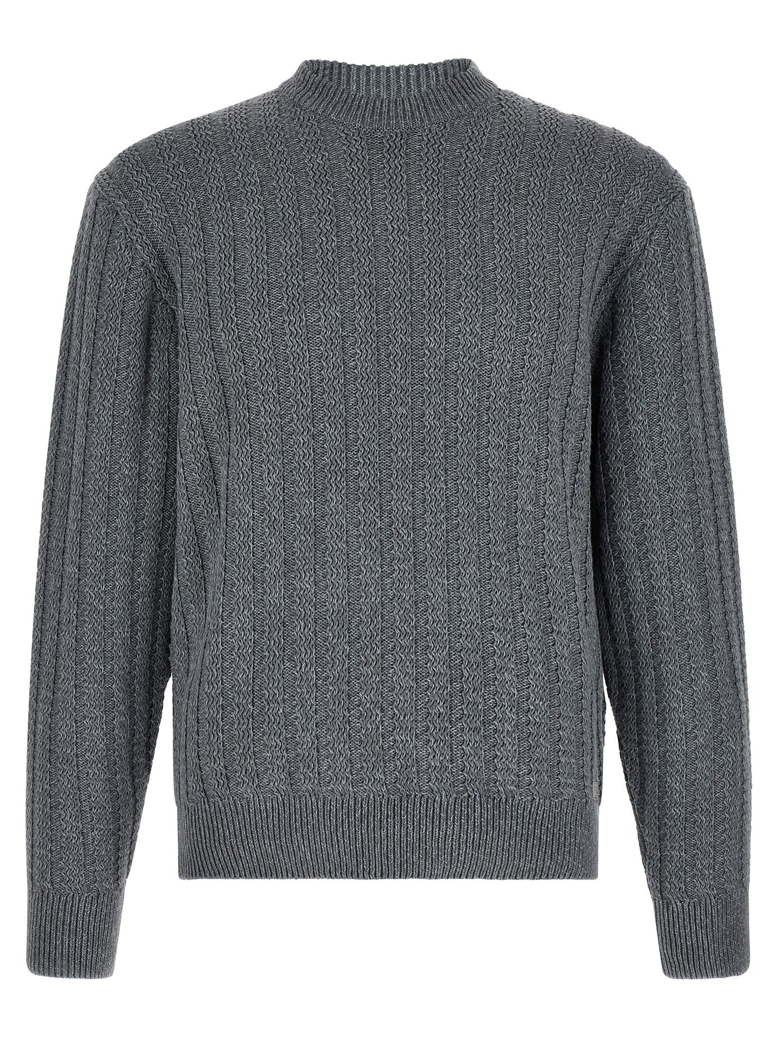 Grauer Baumwollcardigan